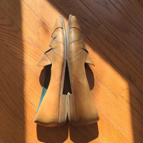 Vintage Made in Italy Woven Leather Flats - Picture 4 of 10